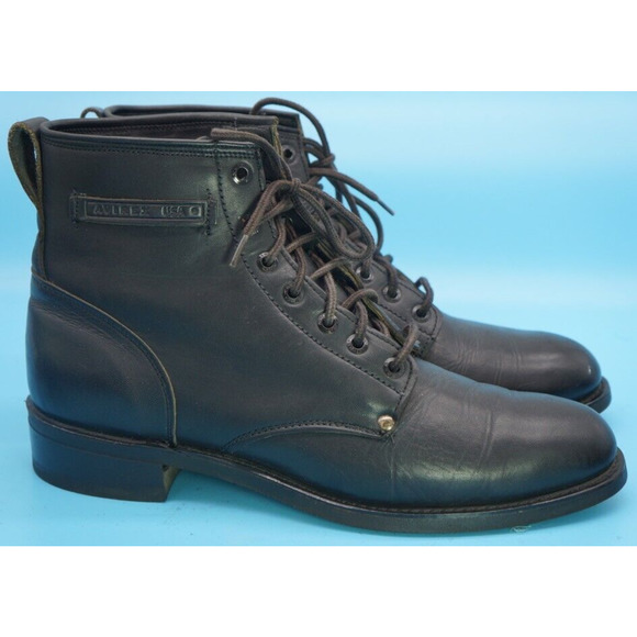 Vintage AVIREX US Army Air Force Type B-3 lace up black Ankle boots 1970s